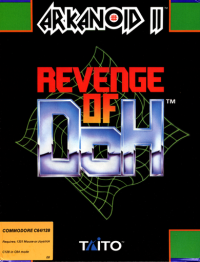 Arkanoid Revenge of Doh Commodore 64  box art